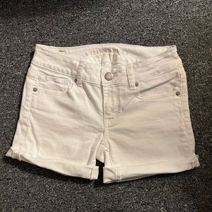 American Eagle White Jean Shorts